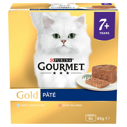 Gourmet Gold Mousse Senior Wet Cat Food with Salmon 8x85g
