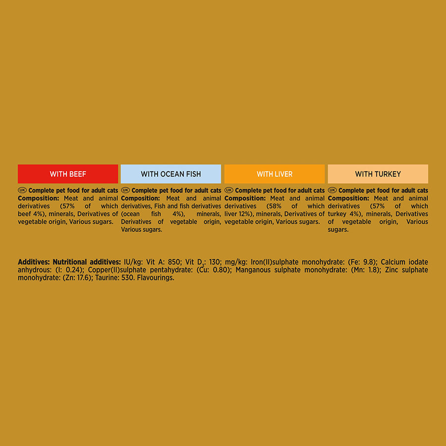 Gourmet Gold Mousse Wet Cat Food Fish 8x85g