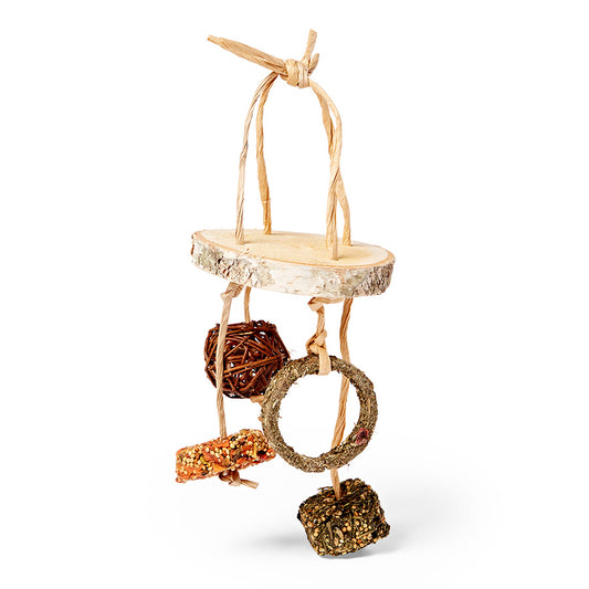 Woodlands Small Animal Snack Mobile Hanging Toy with Treats 100g