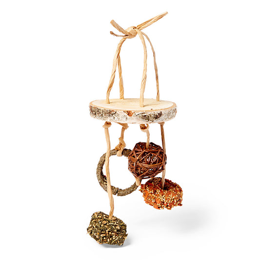 Woodlands Small Animal Snack Mobile Hanging Toy with Treats 100g