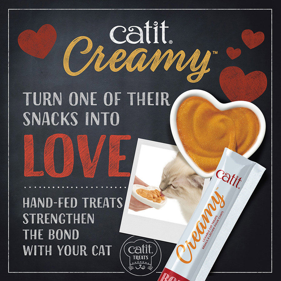 Catit Creamy Lickable Cat Treats Chicken & Lamb 4x10g
