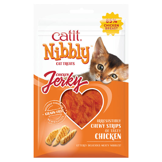 Catit Nibbly Jerky Cat Treats Chicken 30g