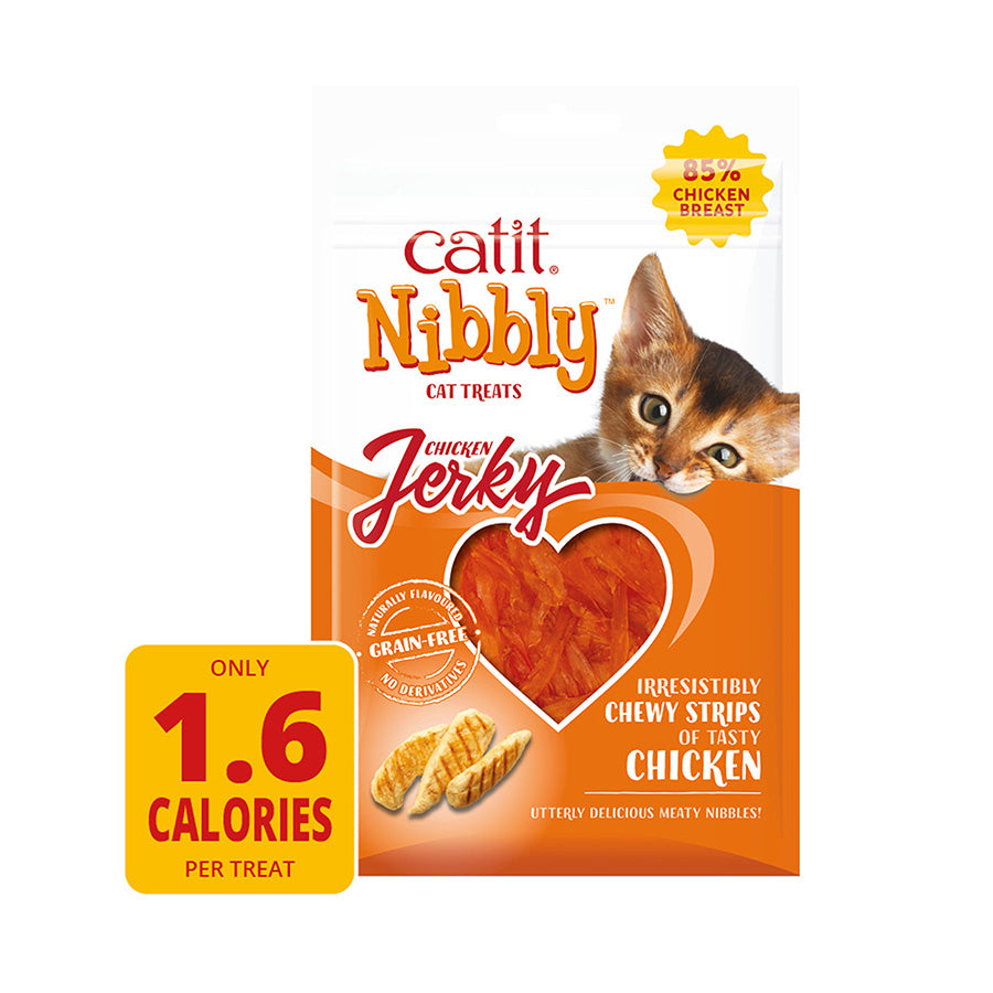 Catit Nibbly Jerky Cat Treats Chicken 30g
