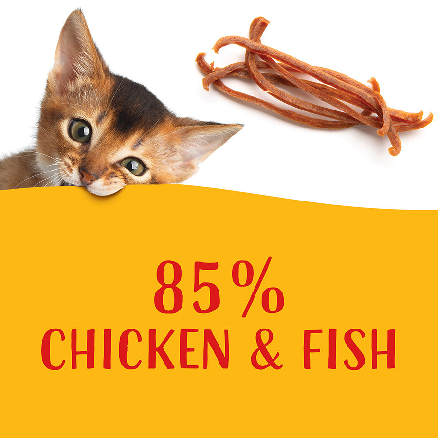 Catit Nibbly Jerky Cat Treats Chicken & Fish 30g
