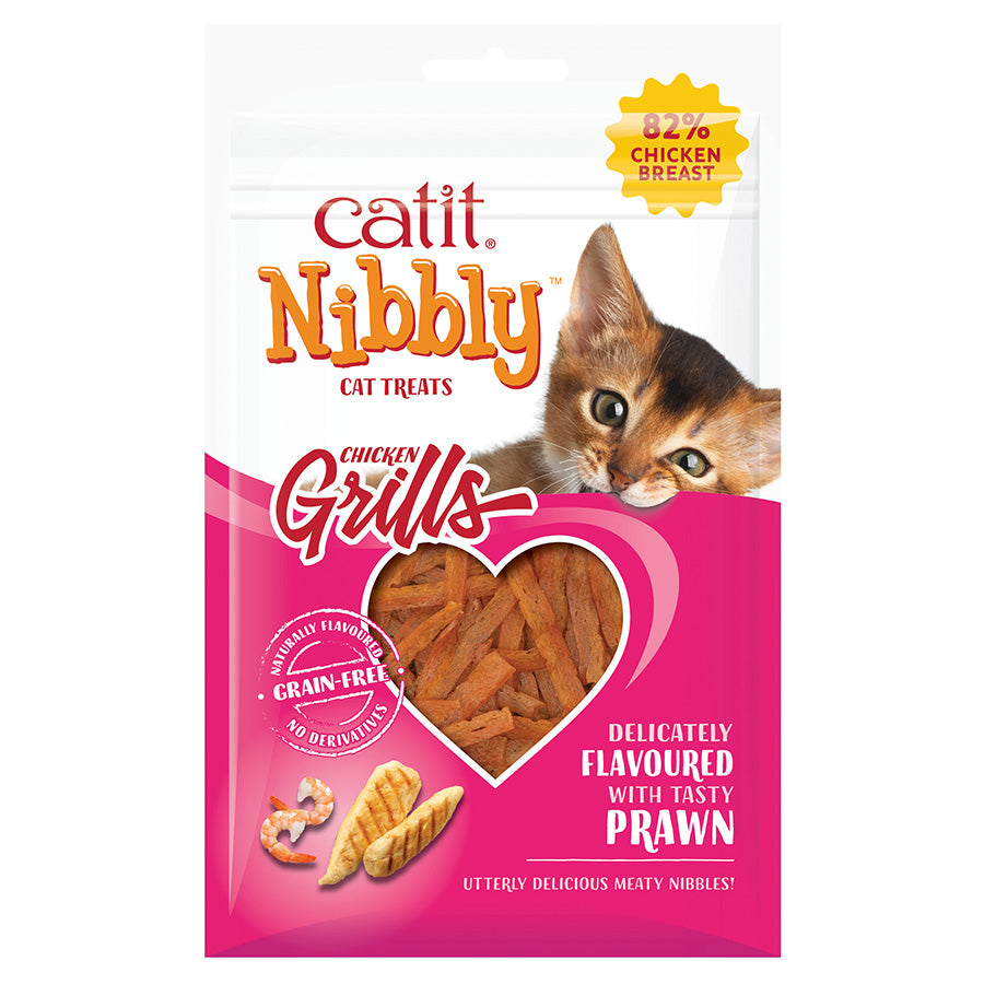 Catit Nibbly Grills Cat Treats Chicken & Prawn 30g