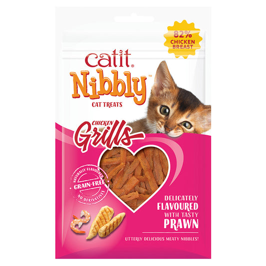 Catit Nibbly Grills Cat Treats Chicken & Prawn 30g