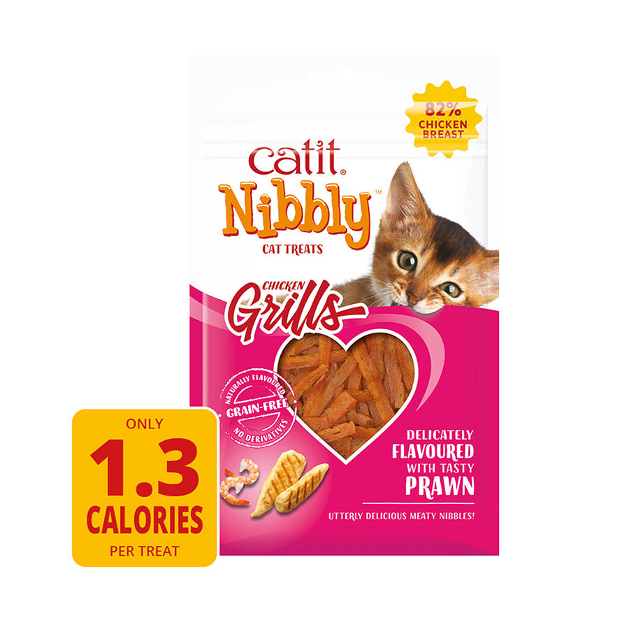 Catit Nibbly Grills Cat Treats Chicken & Prawn 30g