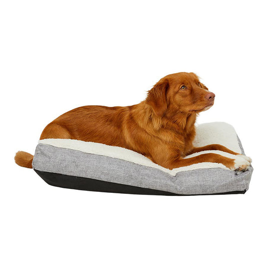 Pets at Home Linen Gusset Dog Bed Grey