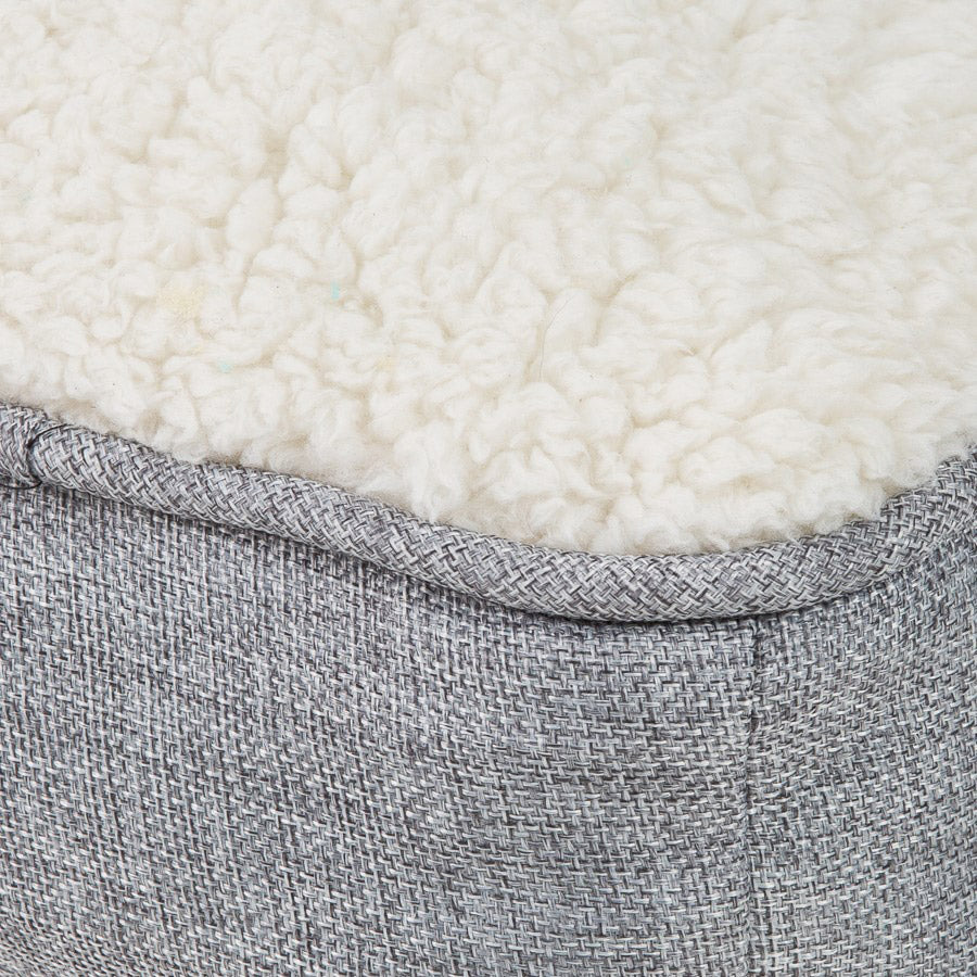 Pets at Home Linen Gusset Dog Bed Grey