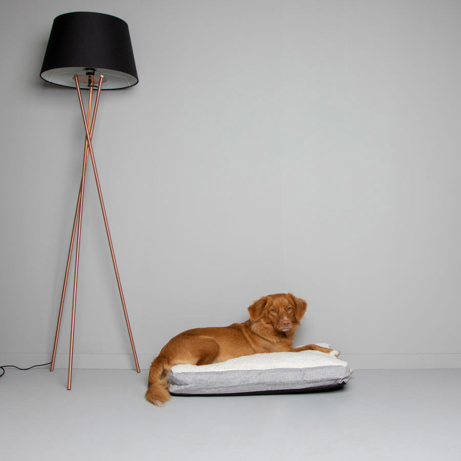 Pets at Home Linen Gusset Dog Bed Grey