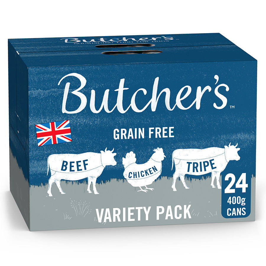 Butcher's Grain Free Adult Wet Dog Food Mixed Variety 24x400g