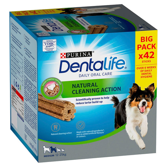 Dentalife Medium Breed Adult Dog Dental Chew Sticks Chicken 42 Pack