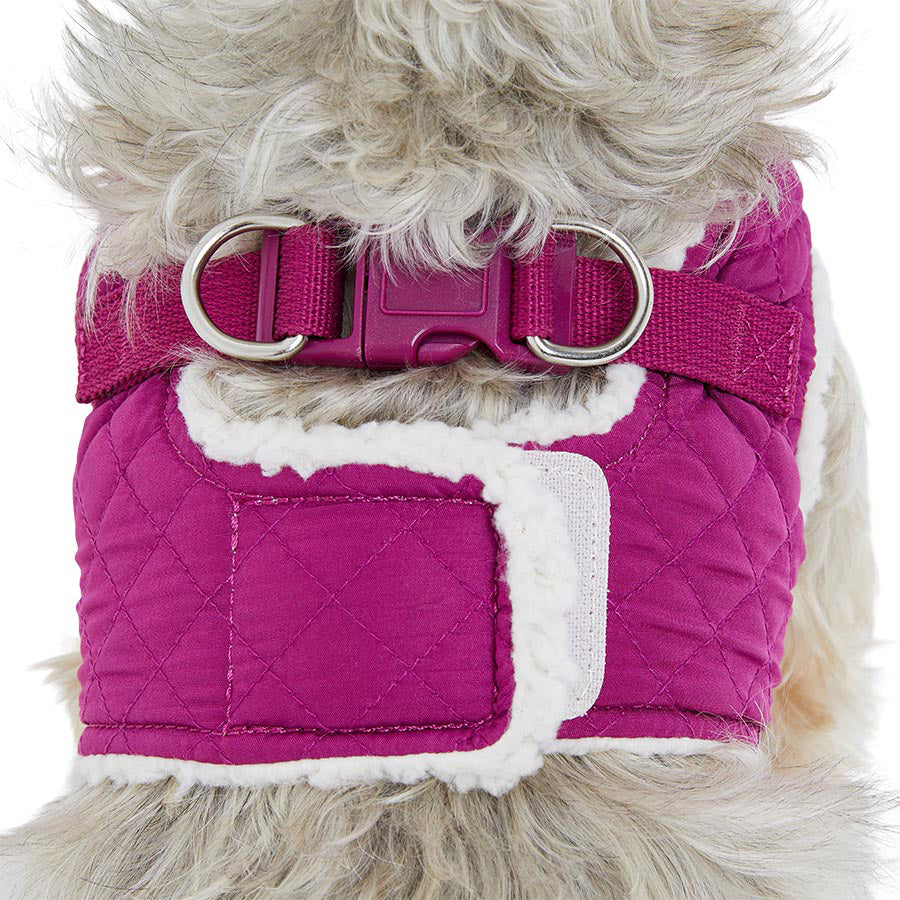 Wag-a-Tude Quilted Dog Harness Pink