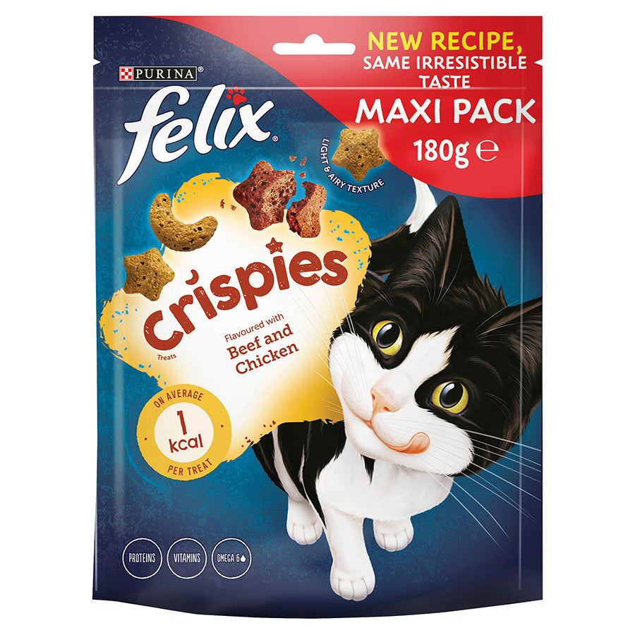 Felix Crispies Cat Treats Beef & Chicken 180g