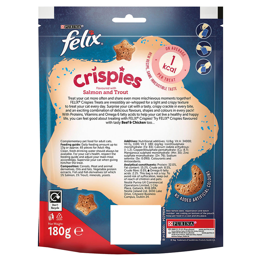 Felix Crispies Cat Treats Salmon and Trout 180g