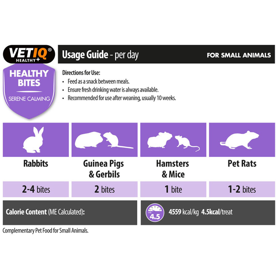 VetIQ Healthy Bites Calming Treats Small Animals 30g
