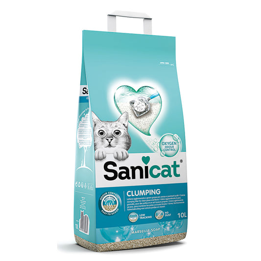 Sanicat Marseille Soap Scent Clumping Cat Litter 10 Litre