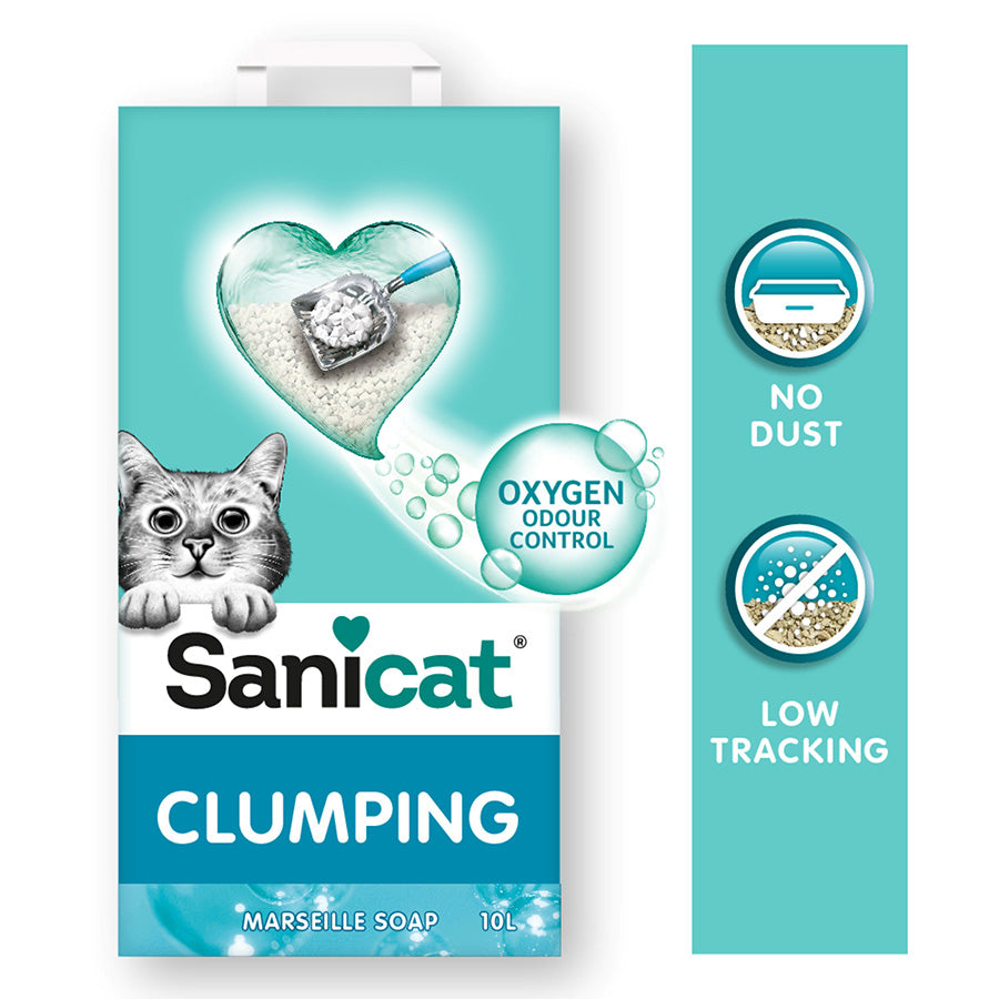 Sanicat Marseille Soap Scent Clumping Cat Litter 10 Litre
