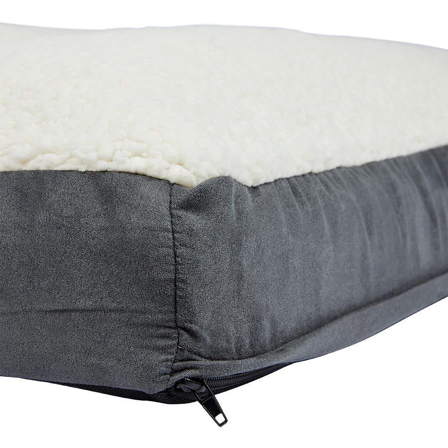Pets at Home Teddy Dog Mattress Grey Large