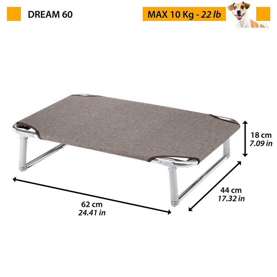Ferplast Dream Folding Dog Bed Grey