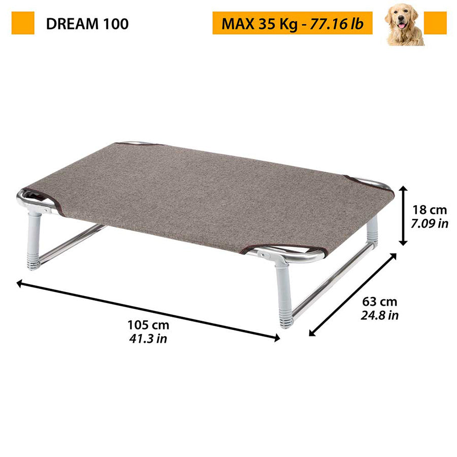 Ferplast Dream Folding Dog Bed Grey