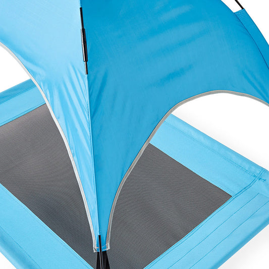 Sunny Daze Raised Air Dog Bed with UV Canopy Blue