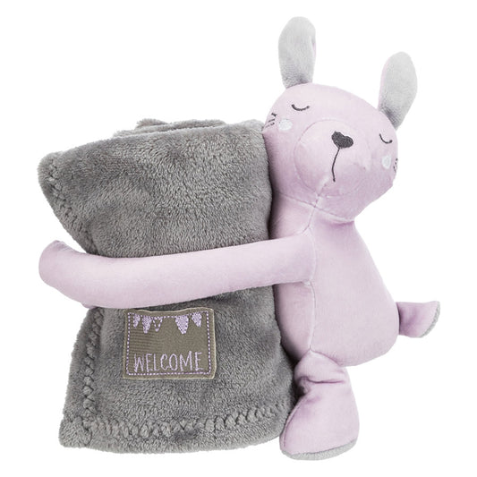 Trixie Junior Cuddly Set Puppy Blanket/Rabbit Grey 50cm