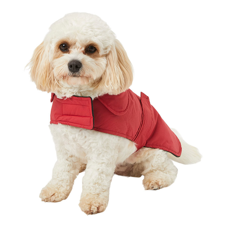 Pets at Home Fleece Lined Dog Coat Red Large