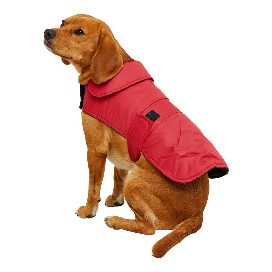 Pets at Home Fleece Lined Dog Coat Red Large