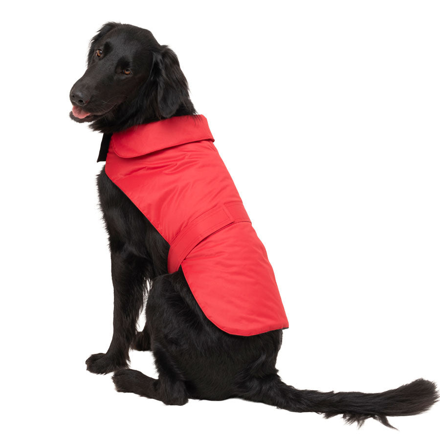 Pets at Home Fleece Lined Dog Coat Red Large