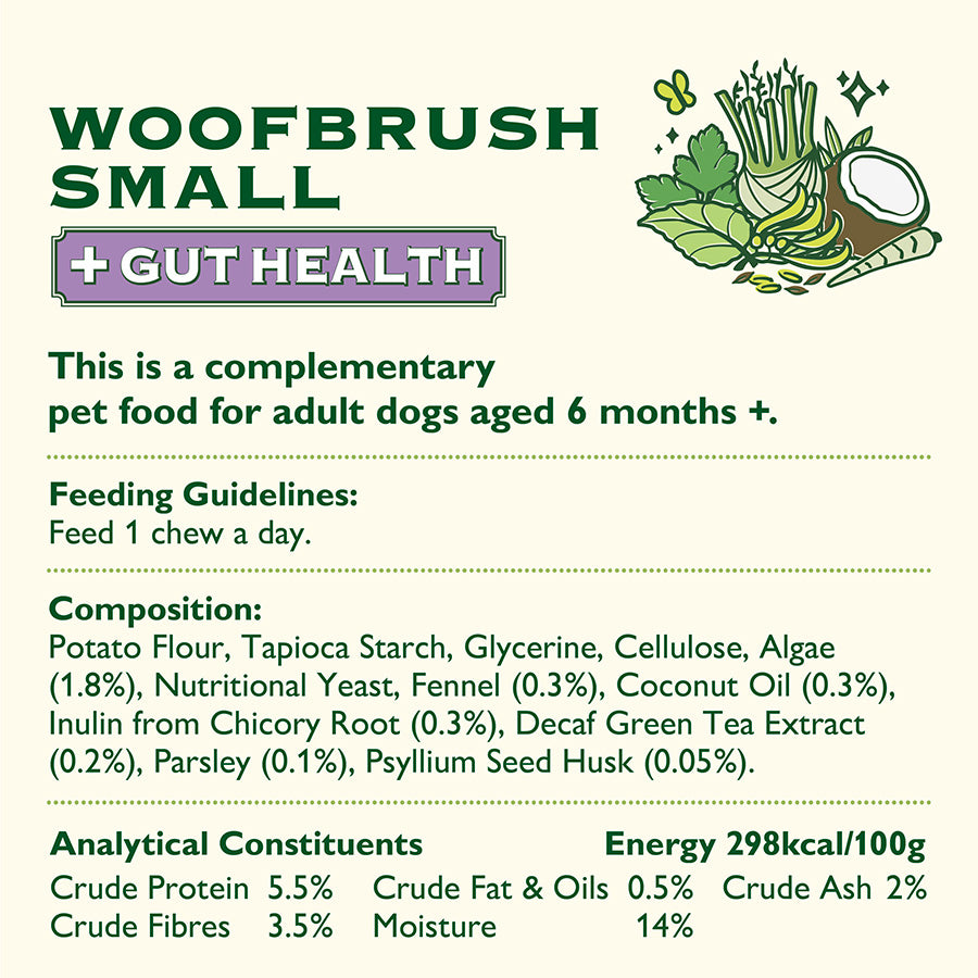 Lily's Kitchen Woofbrush Daily Dental Gut Health Dog Chews