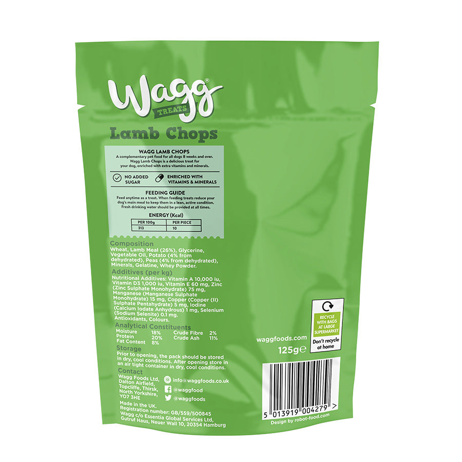 Wagg Dog Treats Lamb Chops 125g