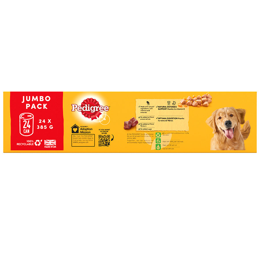 Pedigree Mixed Selection Wet Dog Food In Jelly 24x385g
