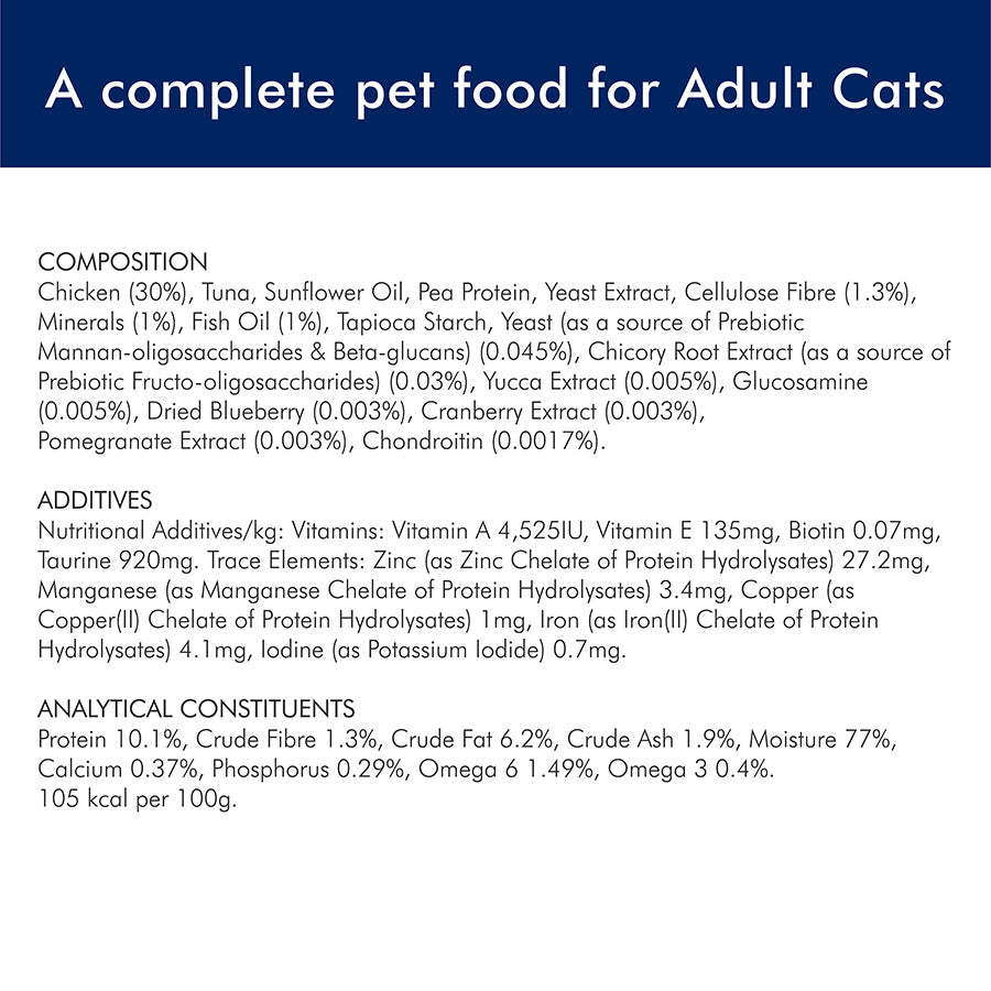 AVA Optimum Health Wet Adult Cat Food Chicken In Gravy 80x85g
