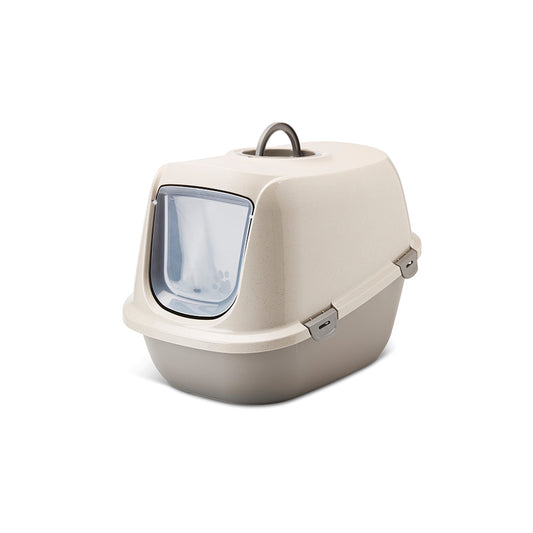 Savic Leo Hooded Cat Litter Tray Grey