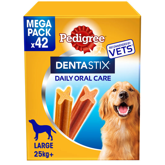 Pedigree Dentastix Daily Dental Sticks Large Adult Dog 42 Pack 1.62kg