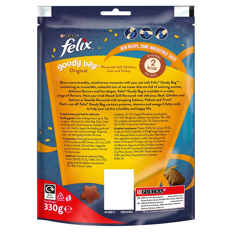 Felix Goody Bag Original Mix Cat Treats 330g