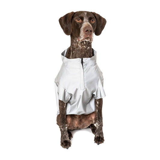 Canada Pooch Night Vision Reflective Jacket Dog Coat Silver