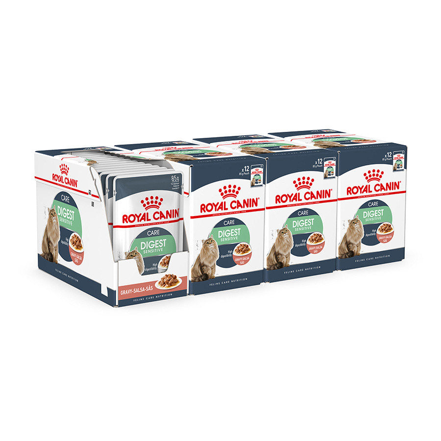 Royal Canin Feline Digest Sensitive Wet Adult Cat Food Gravy 48x85g