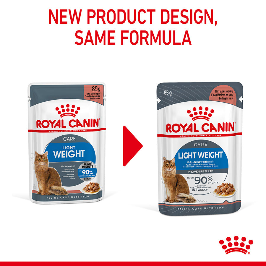 Royal Canin Feline Light Weight Wet Adult Cat Food Gravy 48x85g