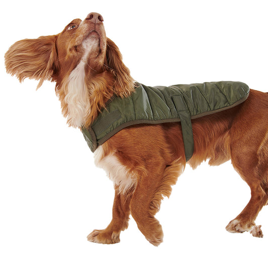 Barbour Baffle Quilted Dog Coat Green X Small
