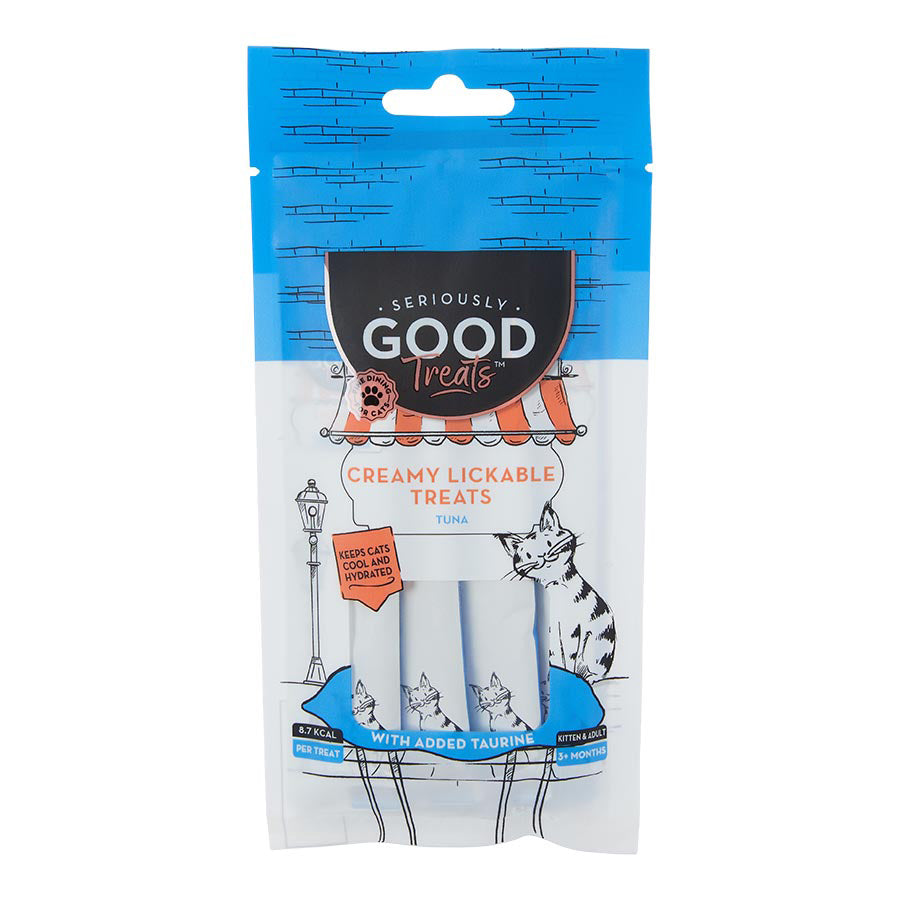 Seriously Good Creamy Lickable Kitten & Cat Treats Tuna 4x15g