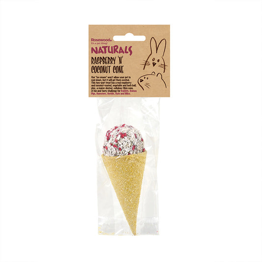 Naturals Raspberry 'n' Coconut Cone Small Animal Treat 50g
