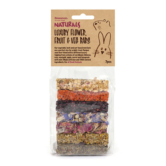 Naturals Luxury Flower, Fruit and Veg Bar Small Animal Treats 7 Pack