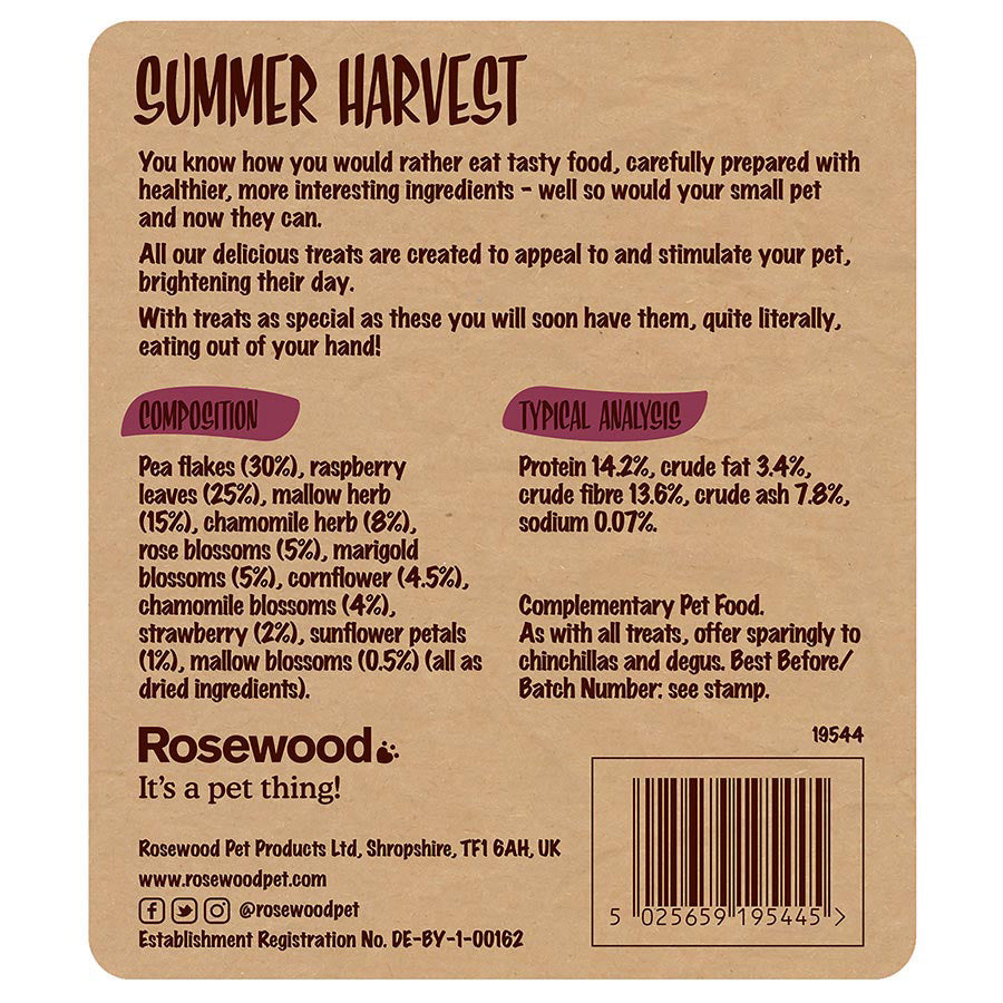 Naturals Summer Harvest Salad Small Animal Treat Mix 150g