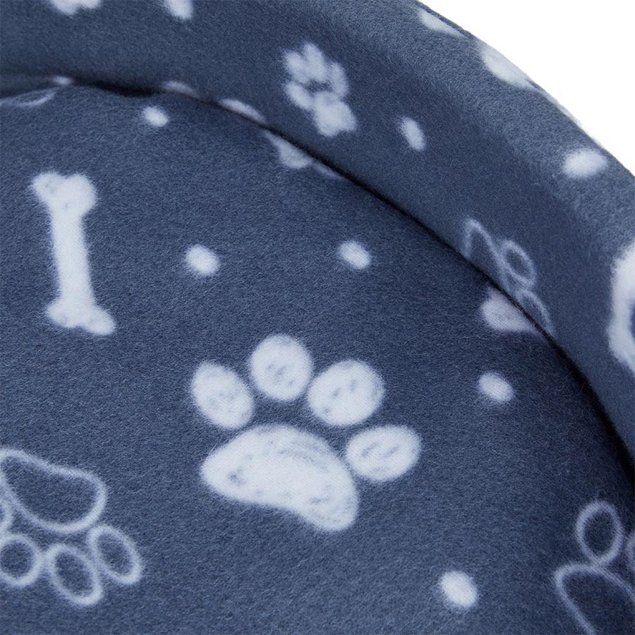 Pets Essentials Bone Oval Dog Bed Grey