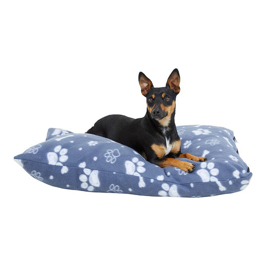 Pets Essentials Bone Pillow Mattress Dog Bed Grey