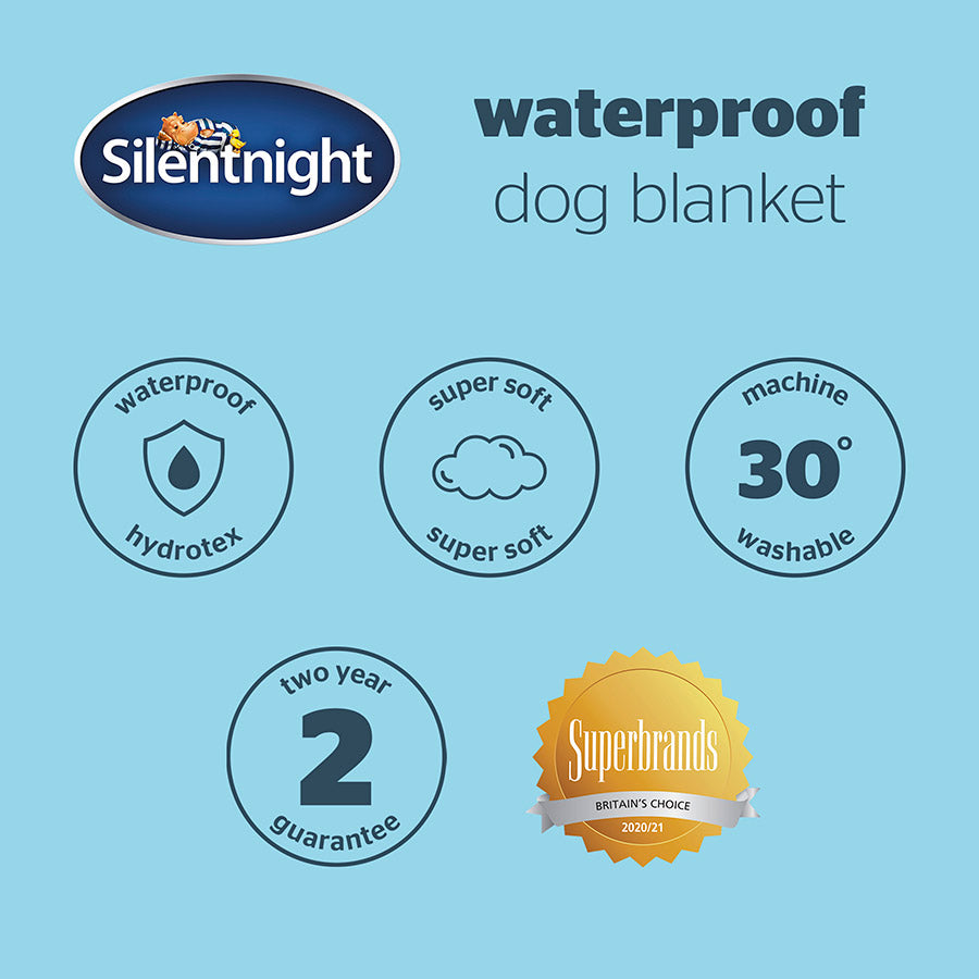 Silentnight Waterproof Dog Blanket Grey Medium