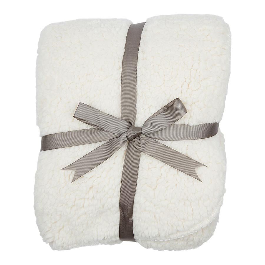 Pets at Home Teddy Dog Blanket Cream 100x80cm