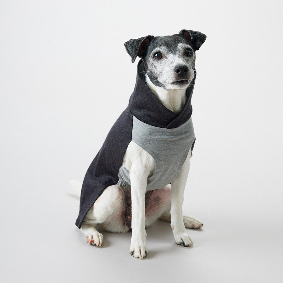 Paikka FIR Lined Wool Mix Winter Dog Shirt Grey Large